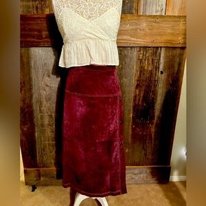 Vintage Genuine Leather Skirt